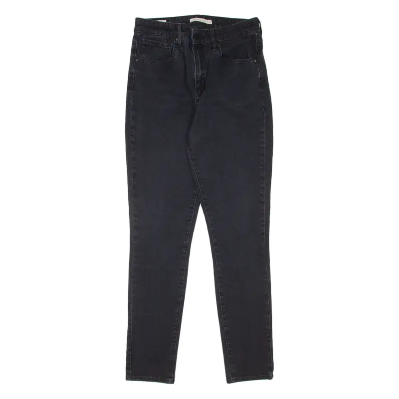 Levi's 721 High Rise Big E Womens Jeans Black Slim Skinny W27 L30 1