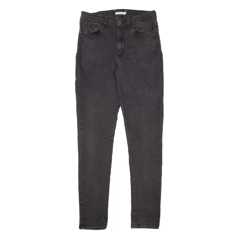 Levi's 721 High Rise Womens Jeans Black Slim Skinny W27 L32 1