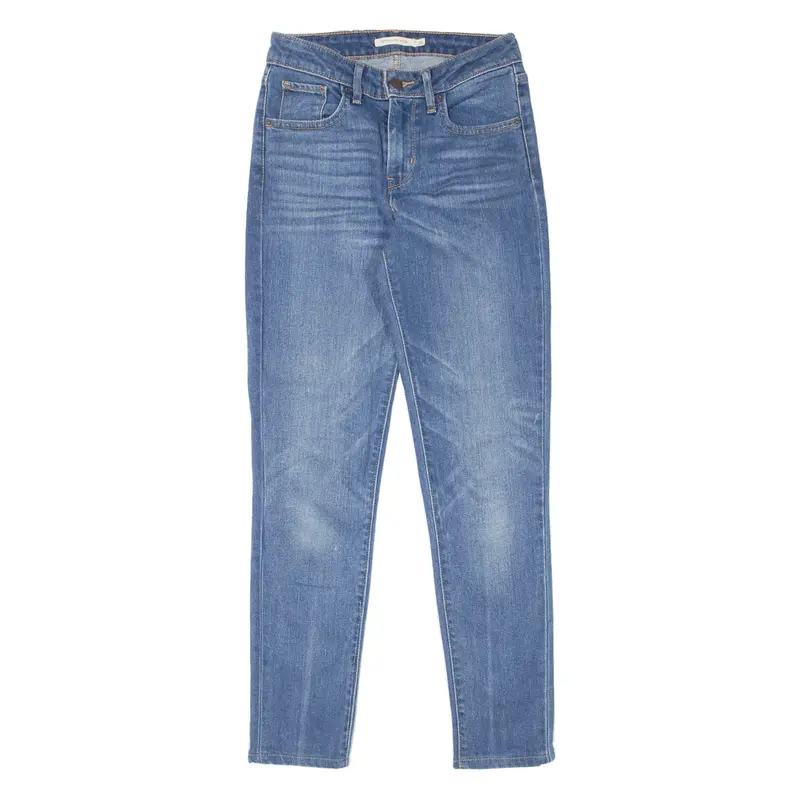 Levi's 721 High Rise Womens Jeans Blue Slim Skinny Stone Wash W25 L28 1