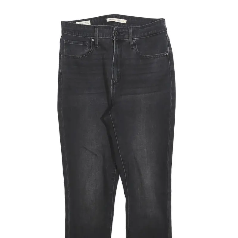 Levi's 721 Womens Jeans Black Slim Skinny Denim Medium W26 L25 Stylish Stretch 2