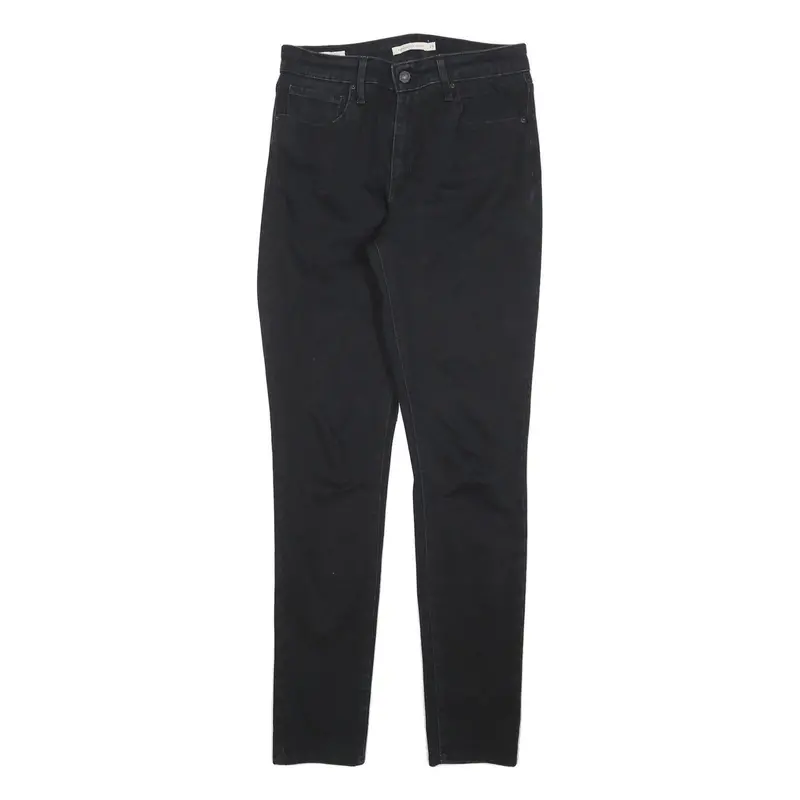 Levi's 721 Womens Jeans Black Slim Skinny Denim W29 L32 Zip Cotton Blend 1