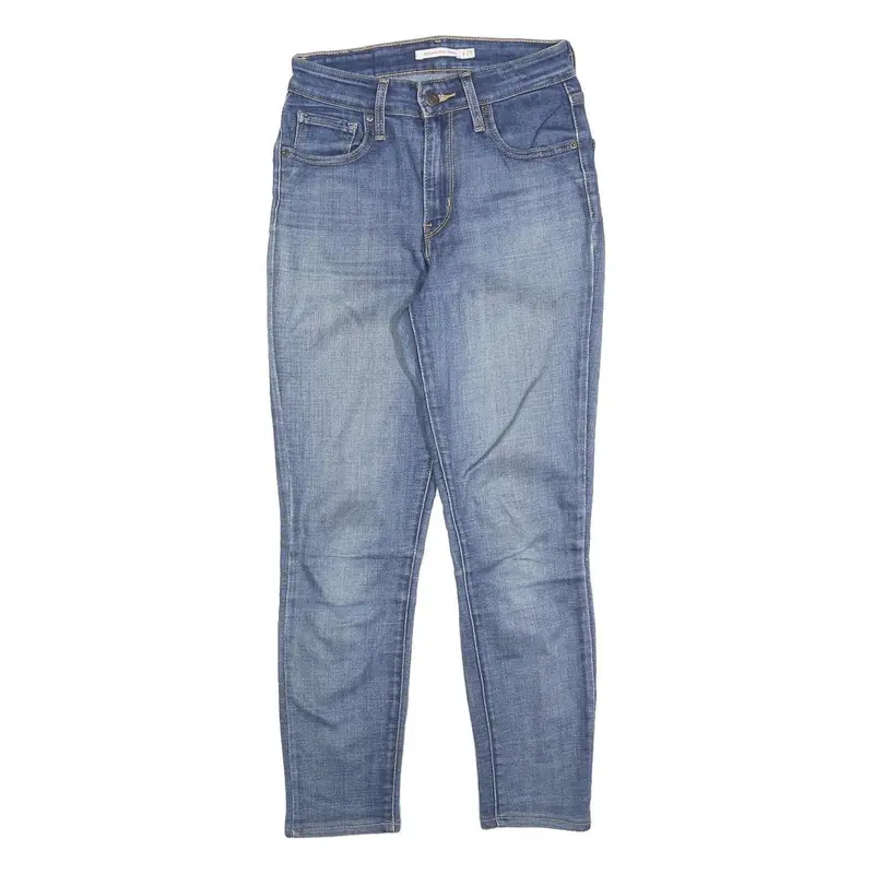 Levi's 721 Womens Jeans Blue Slim Skinny Denim Medium W25 L25 Stretch Cotton 1