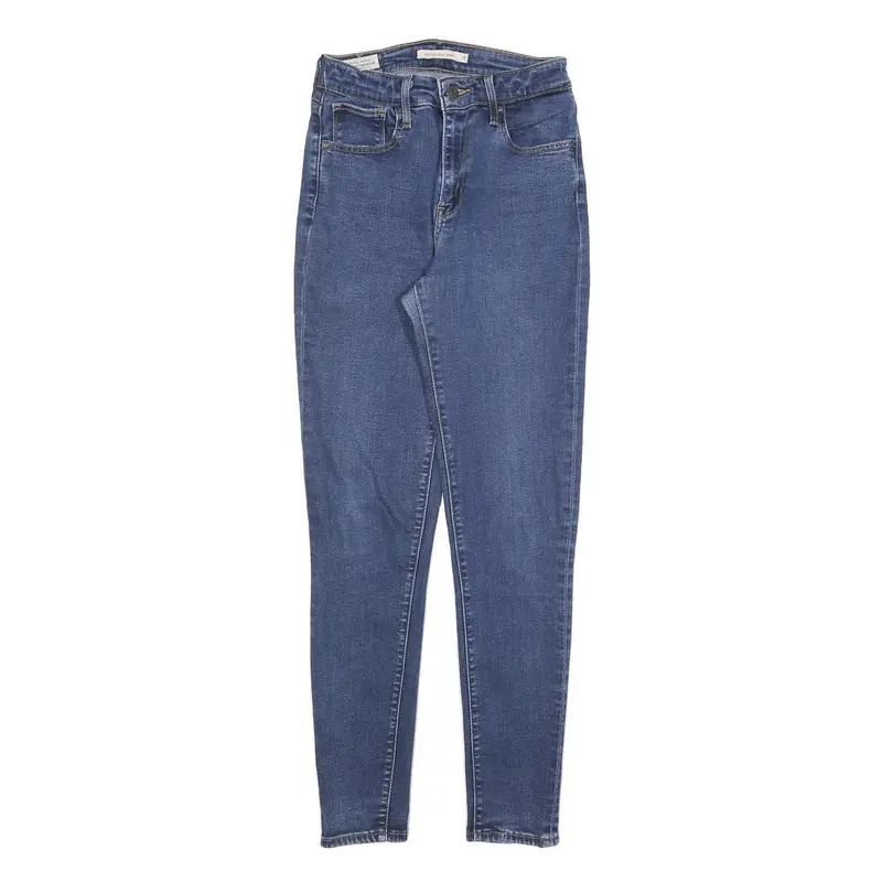 Levi's 721 Womens Jeans Blue Slim Skinny Denim Medium W26 L28 Stretch Zip 1