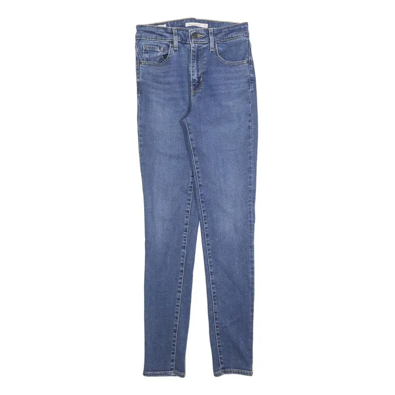 Levi's 721 Womens Jeans Blue Slim Skinny Denim Medium W26 L30 Stretch Zip 1