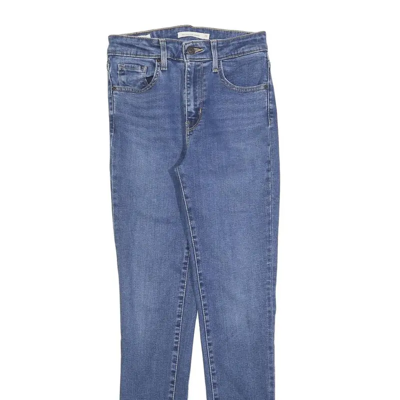 Levi's 721 Womens Jeans Blue Slim Skinny Denim Medium W26 L30 Stretch Zip 2