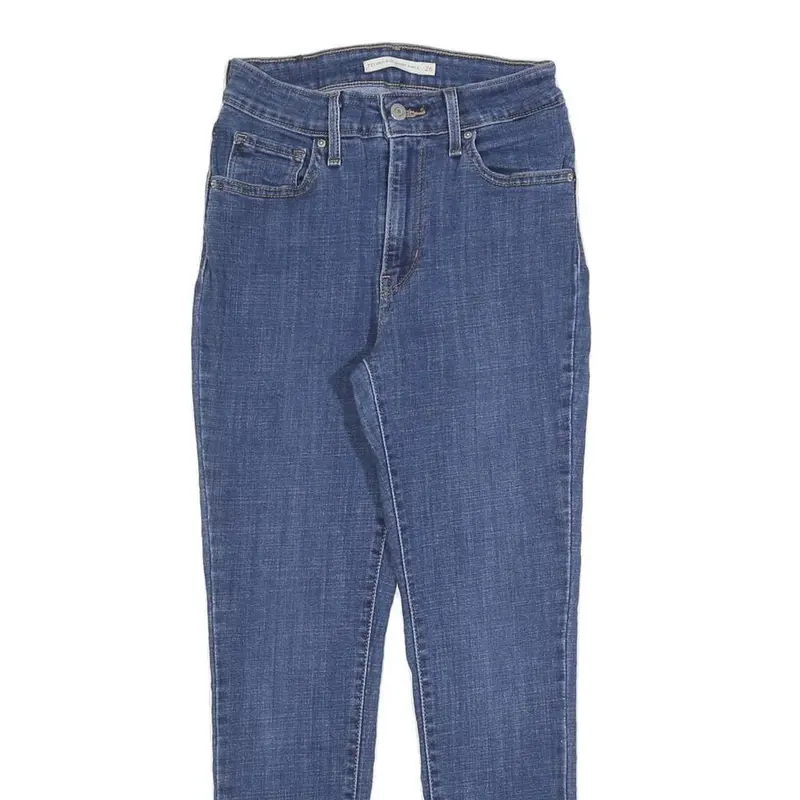 Levi's 721 Womens Slim Skinny Denim Medium W26 L26 Zip Cotton Blend Jeans 2
