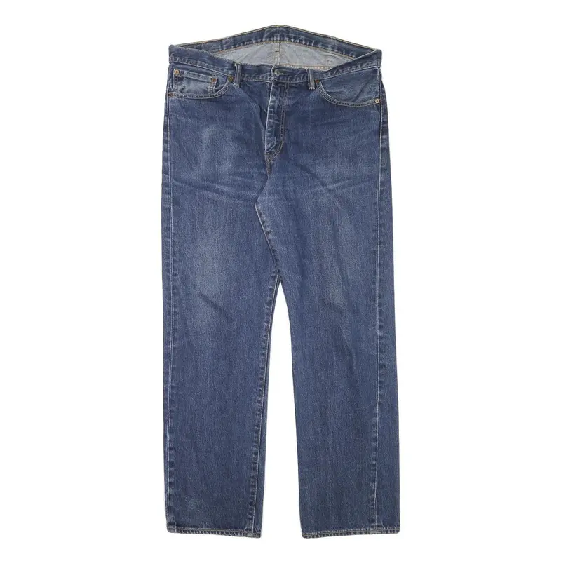 Levi's 751 Mens Regular Blue Denim Jeans W38 L32 Classic Cotton Blend Zip 1
