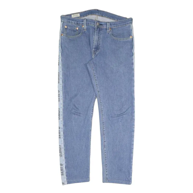 Levi's Big E Mens Regular Fit Straight Denim Light W30 L27 Logo Tape Detail 1