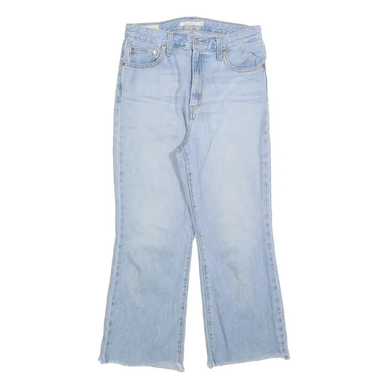 Levi's Big E Womens Jeans Blue Relaxed Flared Denim Light W31 L27 Vintage Style 1