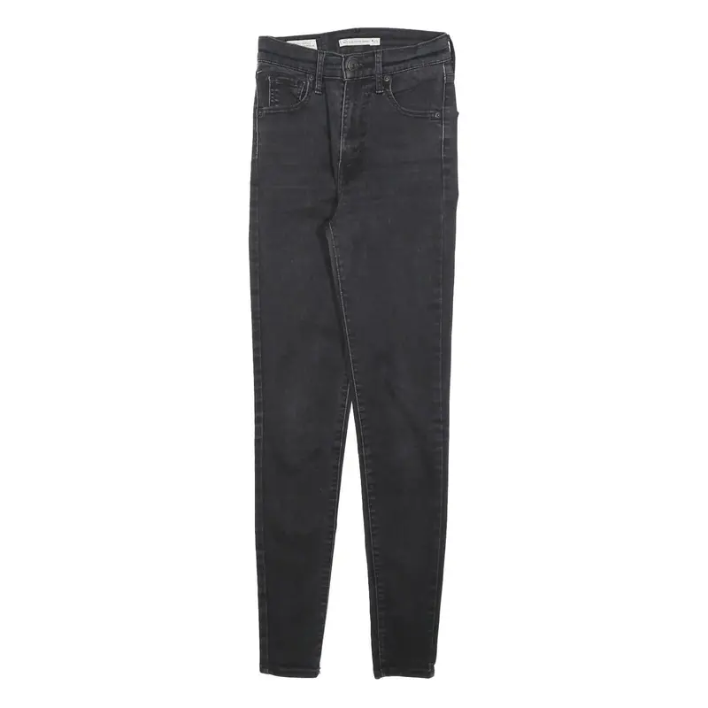 Levi's Big E Womens Slim Skinny Denim Dark Black W25 L30 Stretch Cotton Jeans 1