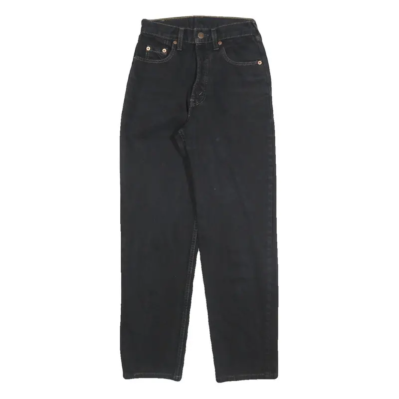 Levi's Boys Jeans Black Regular Straight Denim W22 L27 Classic Zip Fastening 1