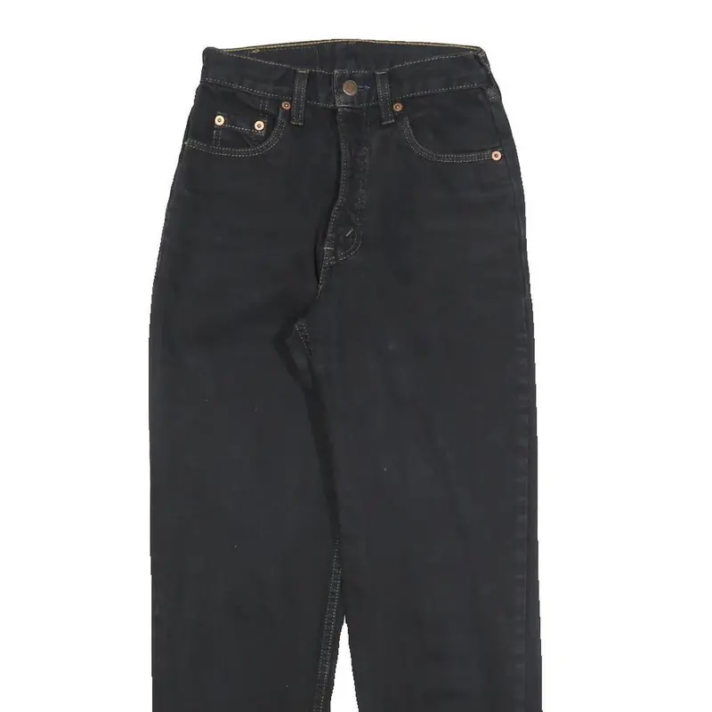 Levi's Boys Jeans Black Regular Straight Denim W22 L27 Classic Zip Fastening 2
