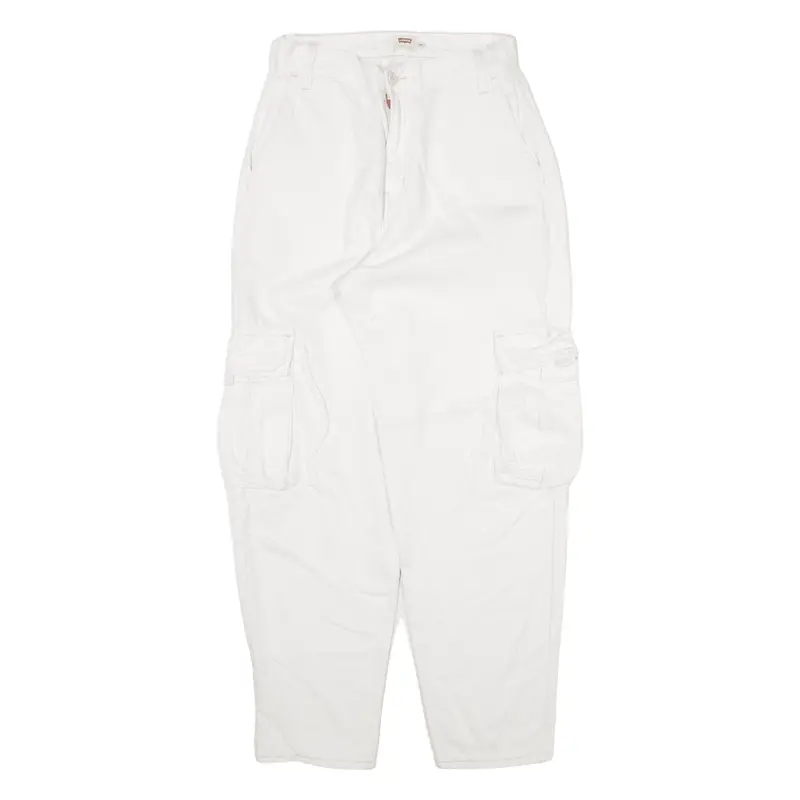 Levi's Cargo Womens Trousers White Loose Tapered W25 L28 1