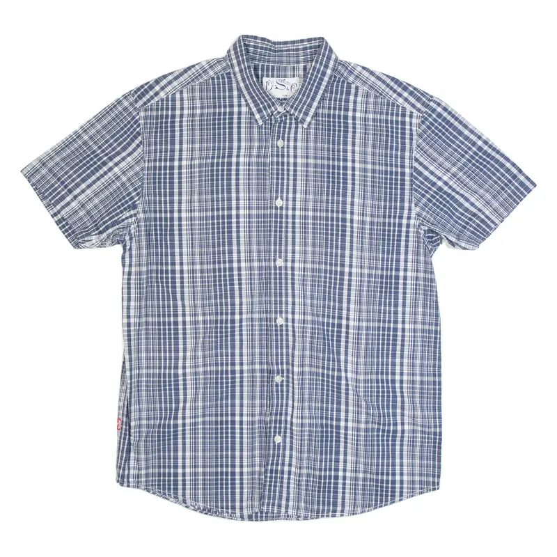 Levi's Classic Fit Mens Shirt Blue Check L 1