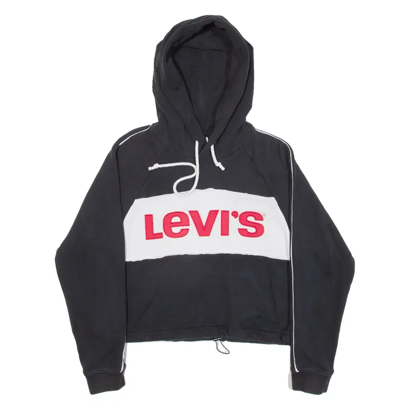 Levi's Cropped Womens Black Hoodie S 1