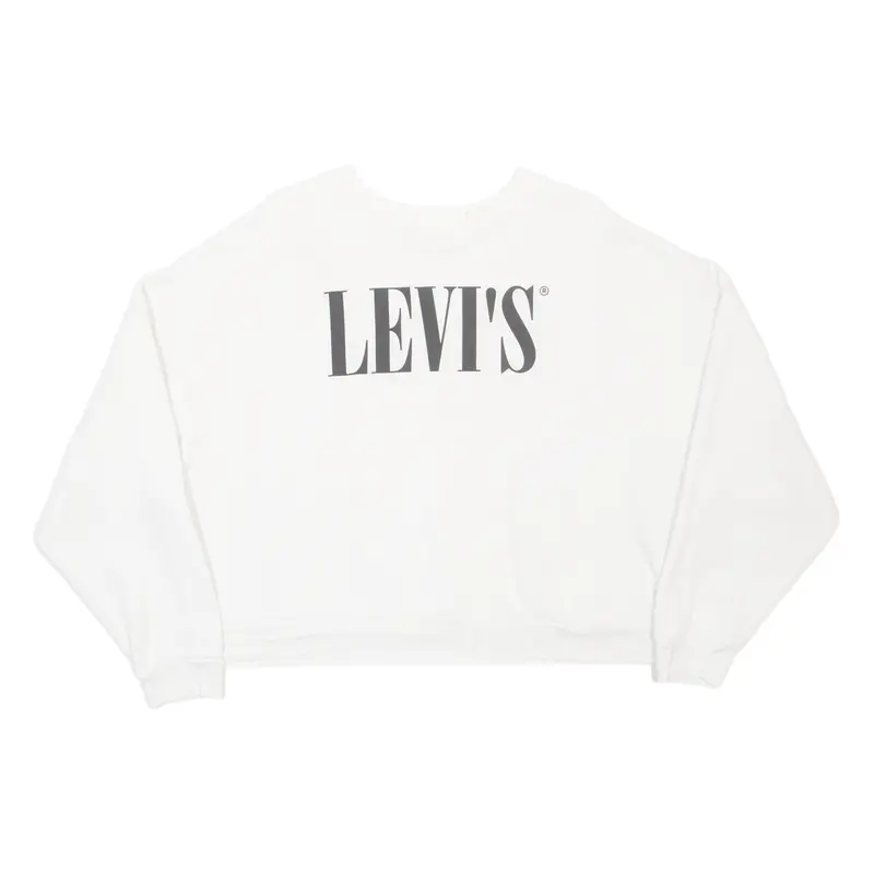 Levi's Cropped Womens Sweatshirt Cream L 1