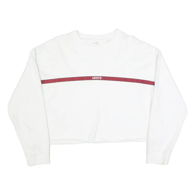 Levi's Cropped Womens Sweatshirt White M 1