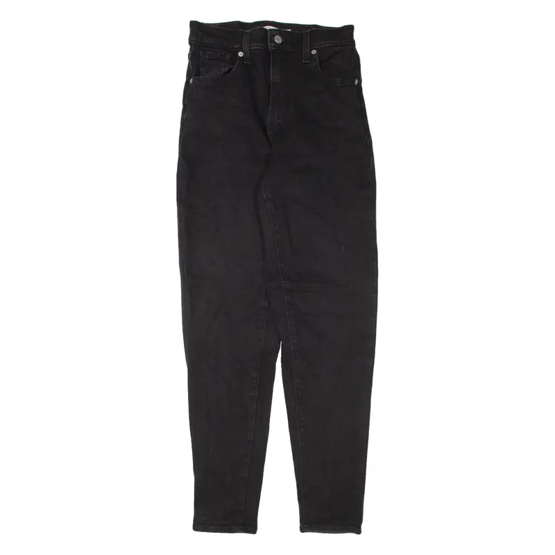 Levi's High Waisted Womens Jeans Black Regular Mom W24 L29 1