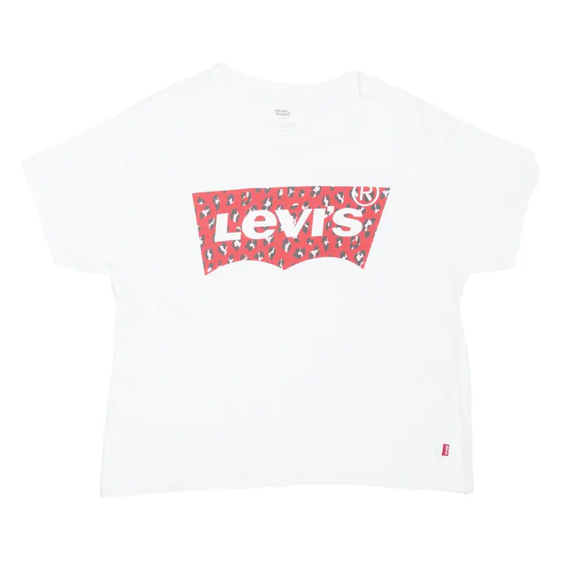 Levi's Leopard Print Womens T-Shirt White Xs 1