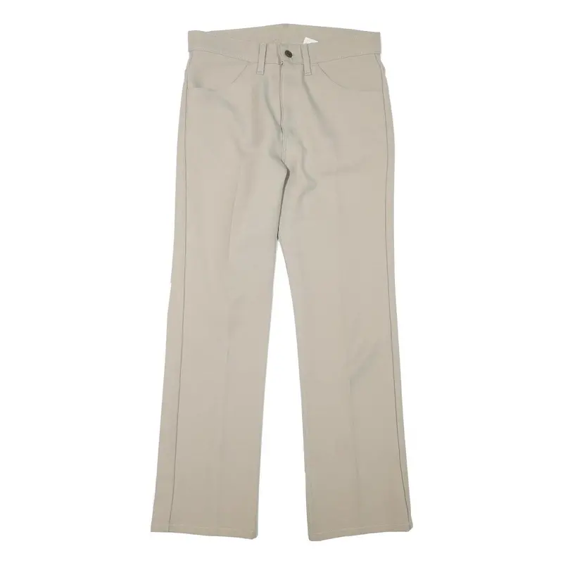 Levi's Mens Beige Regular Straight Trousers W30 L29 Classic Zip Polyester 1
