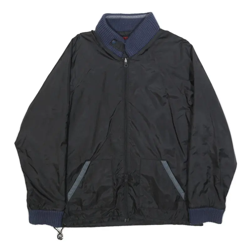 Levi's Mens Black & Navy Nevada State Jacket L Synthetic Plain Zip Casual 1