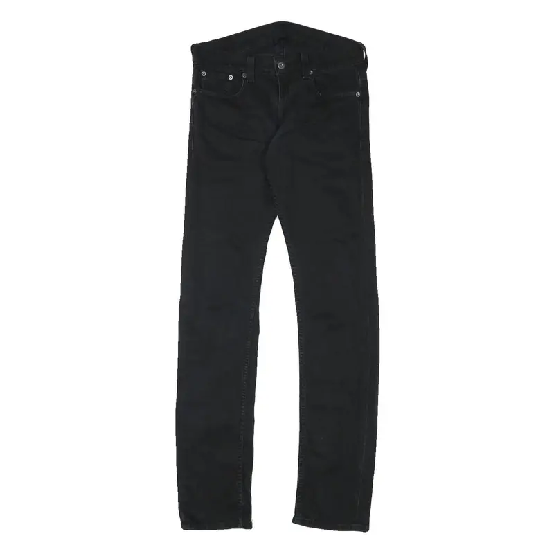 Levi's Mens Black Slim Skinny Denim Medium W30 L33 Jeans Zip Closure 1