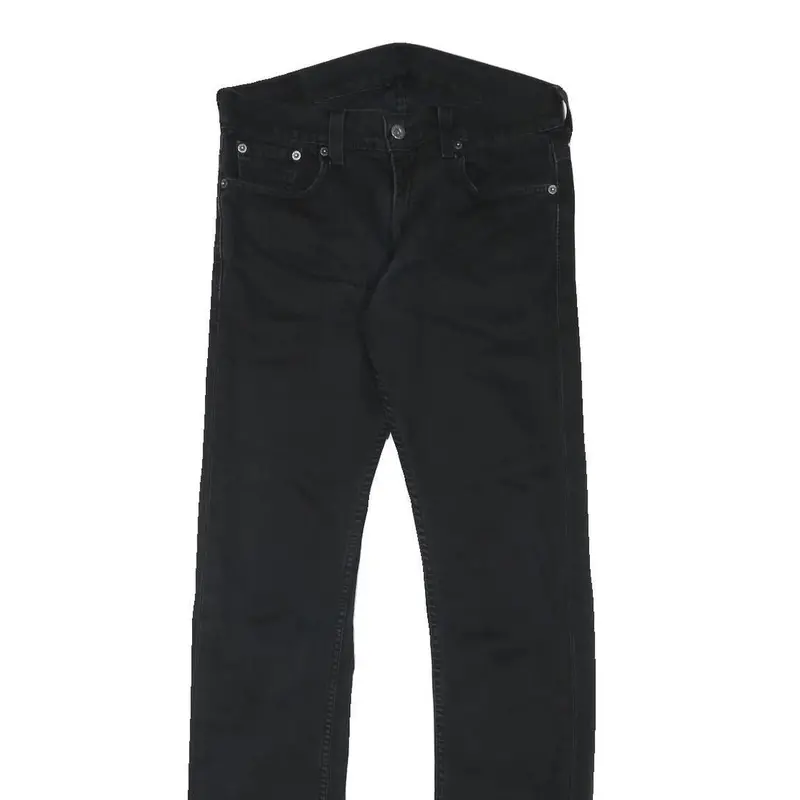 Levi's Mens Black Slim Skinny Denim Medium W30 L33 Jeans Zip Closure 2