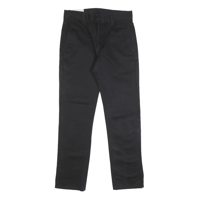 Levi's Mens Black Slim Straight Cotton Trousers W31 L32 Zip Closure 1