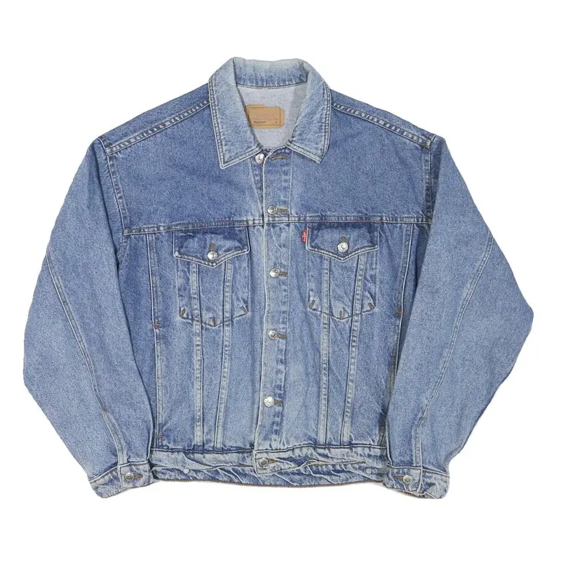 Levi's Mens Blue Denim Jacket L Cotton Blend Classic Button Fastening Casual 1