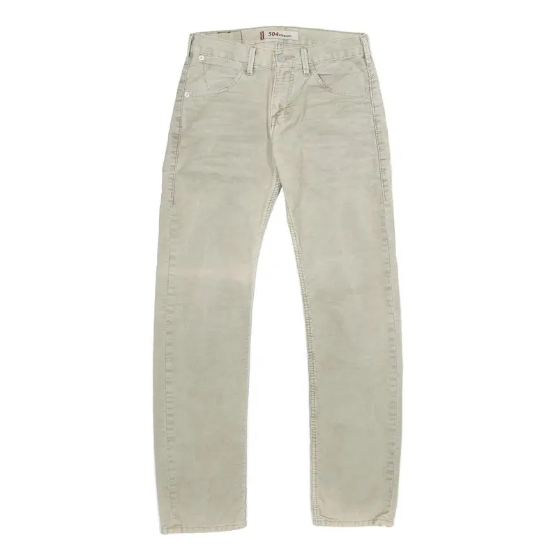 Levi's Mens Corduroy Beige Regular Straight Trousers W28 L32 Classic Casual 1