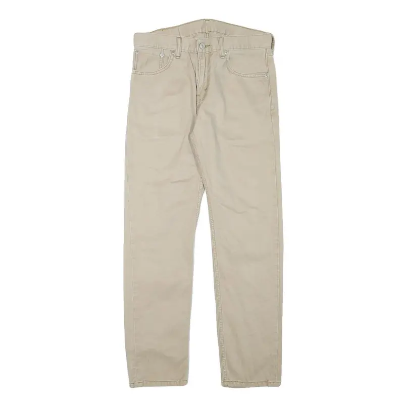 Levi's Mens Cotton Blend Beige Regular Fit Straight Leg Trousers W29 L28 Casual 1