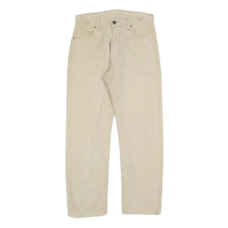 Levi's Mens Cotton Blend Beige Regular Fit Straight Leg Trousers W30 L27 Casual 1