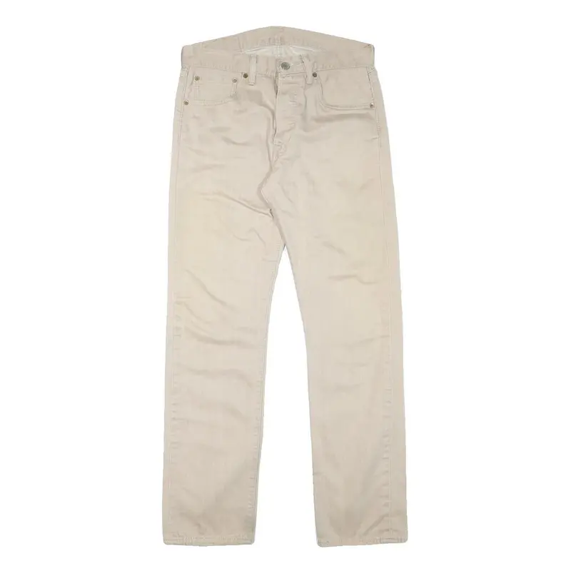Levi's Mens Cotton Blend Beige Regular Fit Straight Leg Trousers W30 L30 Casual 1