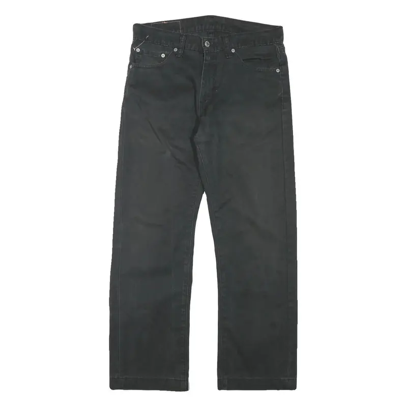 Levi's Mens Cotton Blend Black Regular Straight Trousers W31 L27 Zip Closure 1