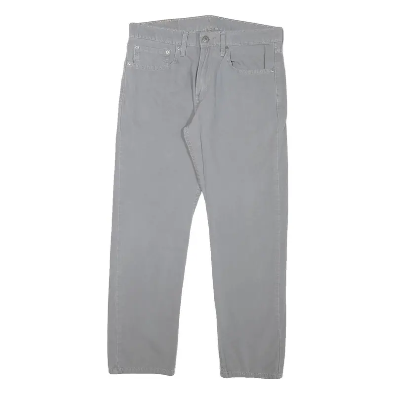 Levi's Mens Cotton Blend Grey Slim Tapered Trousers W31 L26 Casual Zip Closure 1