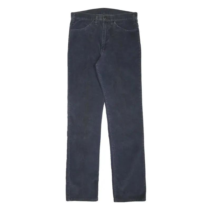 Levi's Mens Cotton Blend Navy Regular Straight Trousers W30 L33 Classic Zip 1