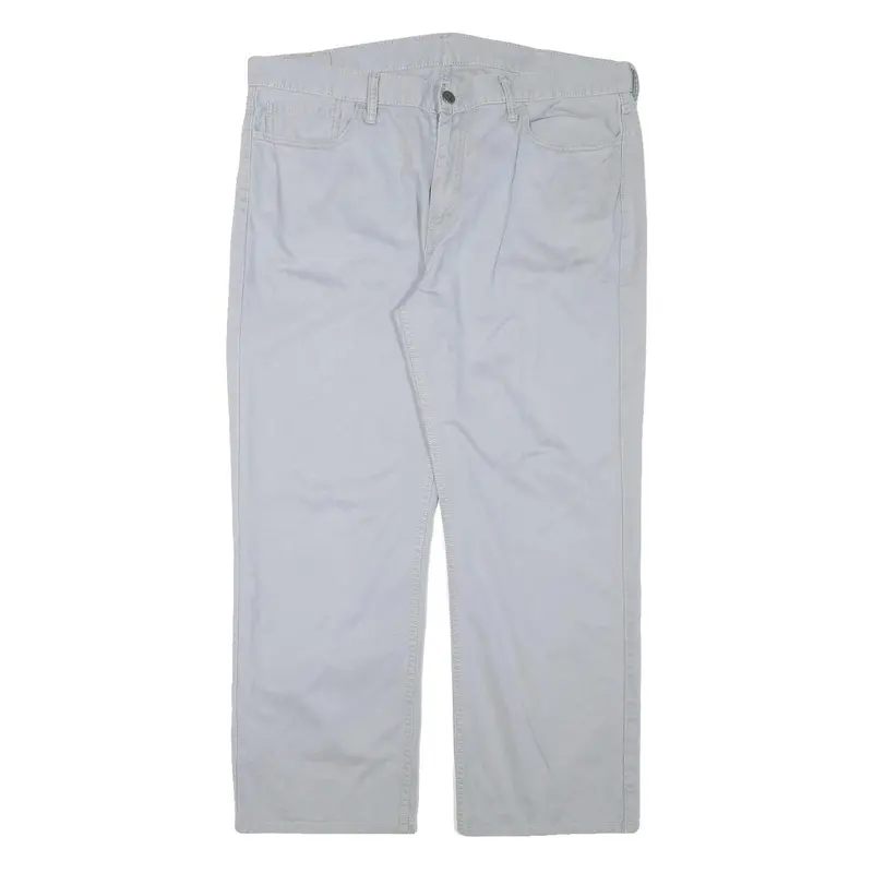 Levi's Mens Cotton Blend White Regular Straight Fit Trousers W40 L28 Casual 1