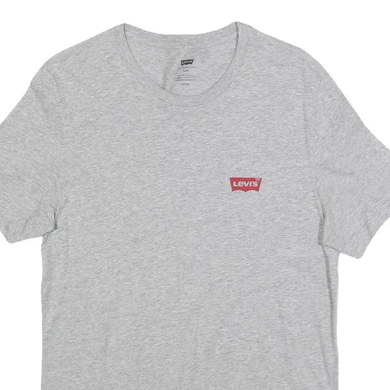 Levi's Mens Grey Graphic T-Shirt M Short Sleeve Crew Neck Casual Cotton 2