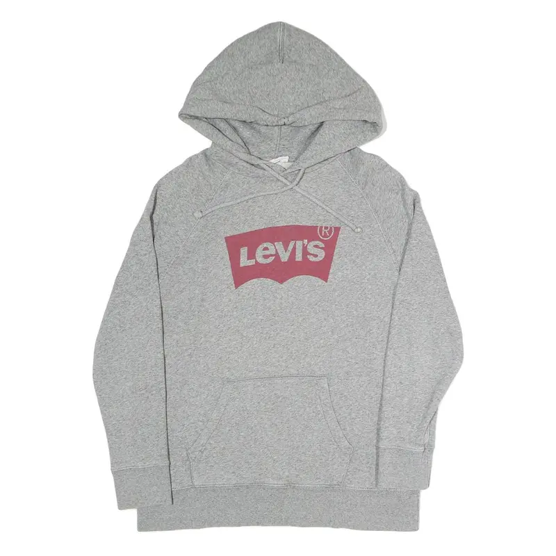 Levi's Mens Grey Hoodie M Cotton Blend Pullover Casual Sweatshirt 1