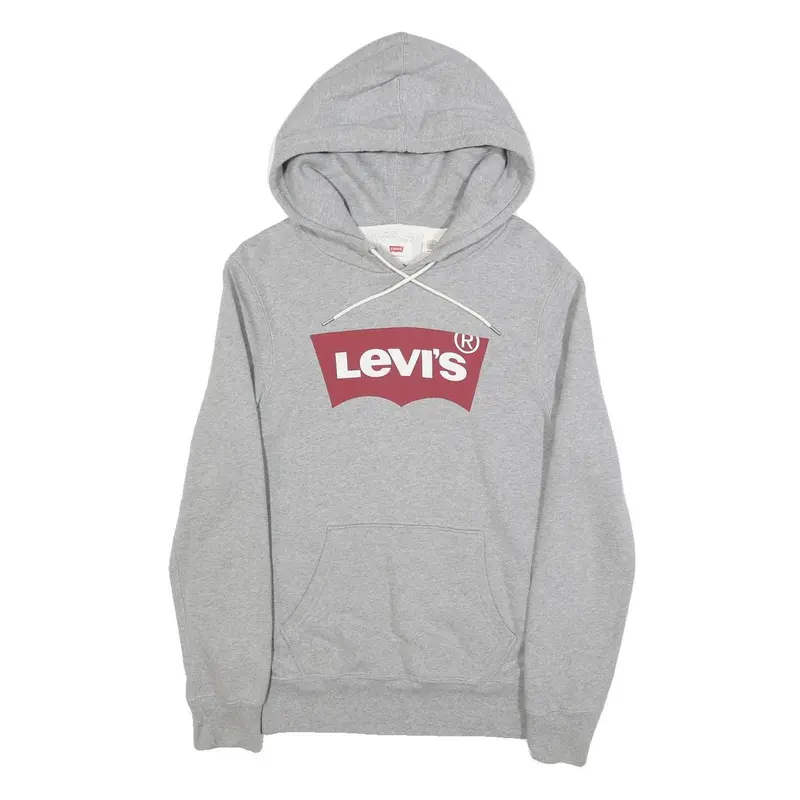 Levi's Mens Grey Hoodie Xs Cotton Blend Casual Pullover Lightweight 1