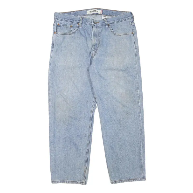 Levi's Mens Jeans Blue Regular Straight Denim Light W36 L29 Relaxed Fit Zip 1