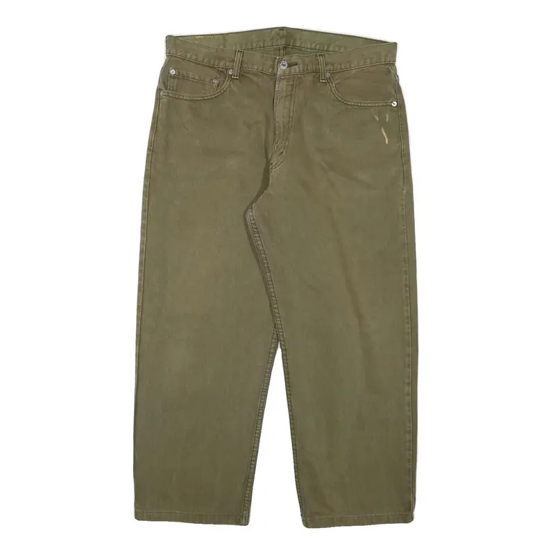 Levi's Mens Jeans Regular Straight Denim W34 L26 Cotton Blend Zip Olive Green 1