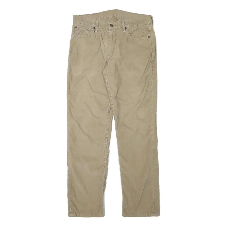 Levi's Mens Regular Fit Beige Cotton Blend Trousers W31 L31 Classic Zip Pocket 1