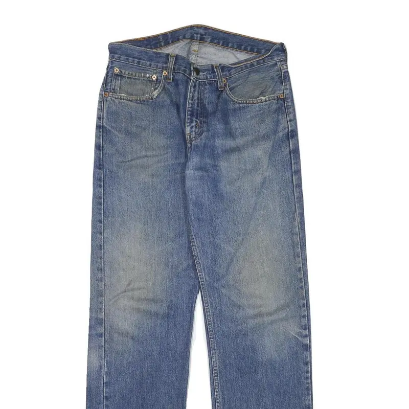 Levi's Mens Regular Fit Blue Denim Cotton Blend Zip Jeans W31 L33 Classic Style 2