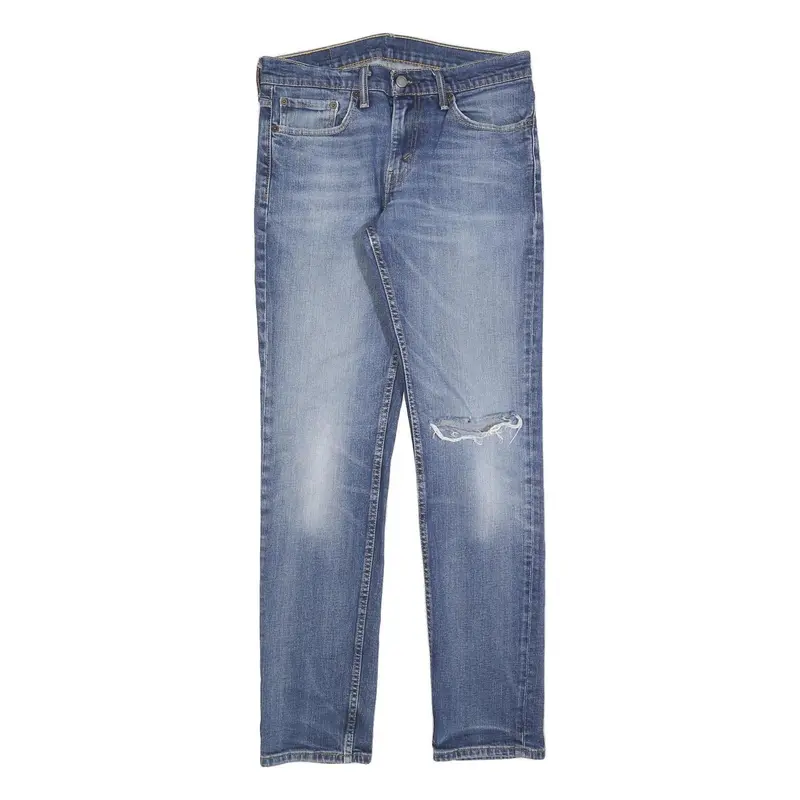 Levi's Mens Regular Fit Blue Denim Rinse W32 L34 Slim Leg Jeans 1