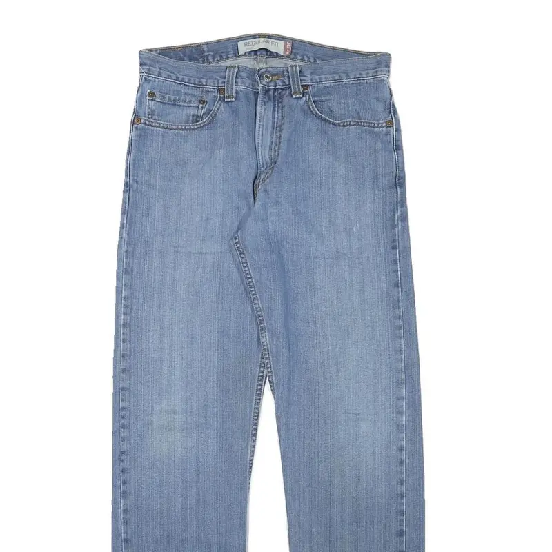 Levi's Mens Regular Fit Light Blue Denim Jeans W30 L31 Classic Cotton Blend Zip 2