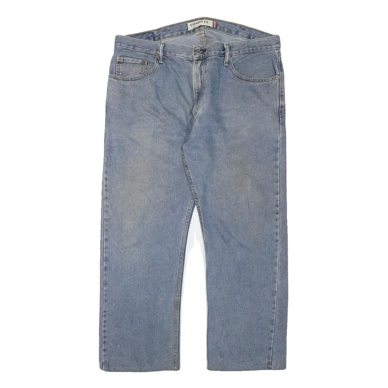 Levi's Mens Regular Fit Straight Leg Denim Light Blue Cotton Blend Jeans W38 L27 1