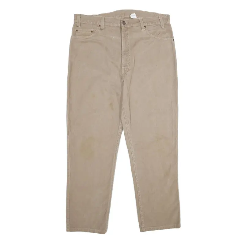 Levi's Mens Relaxed Beige Cotton Denim W38 L29 Casual Zip Closure Jeans 1