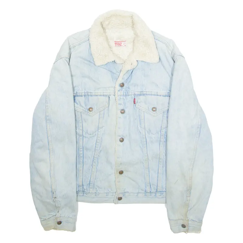 Levi's Mens Sherpa Lined Denim Jacket Blue M 1