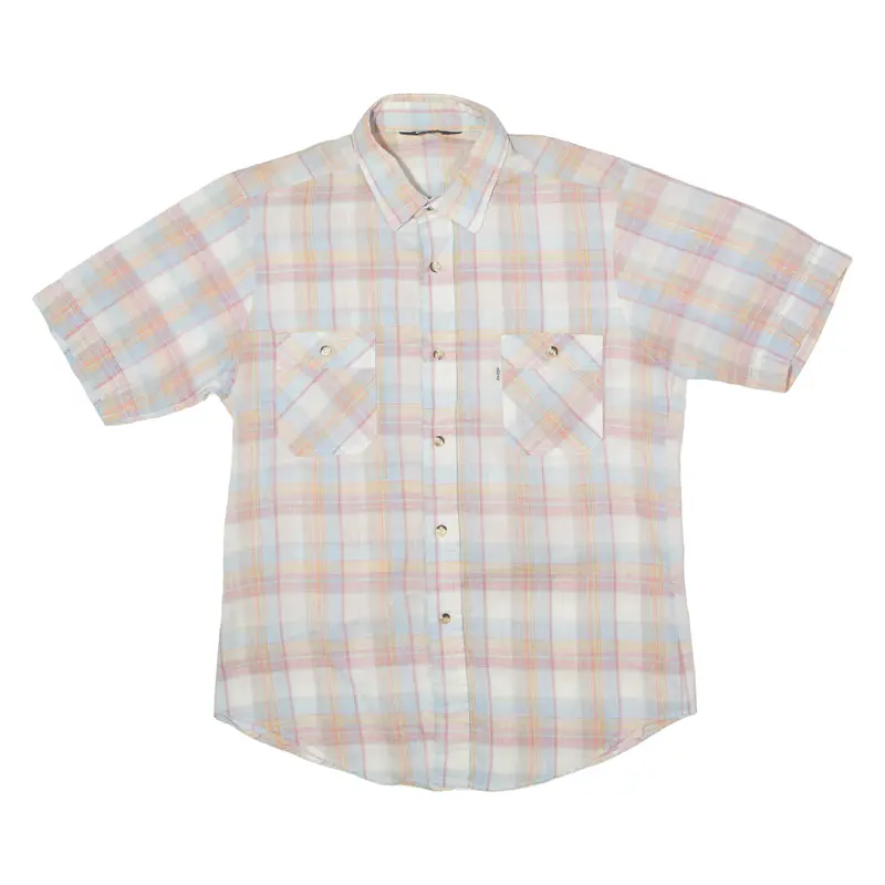 Levi's Mens Shirt Blue Linen 90S Plaid L 1